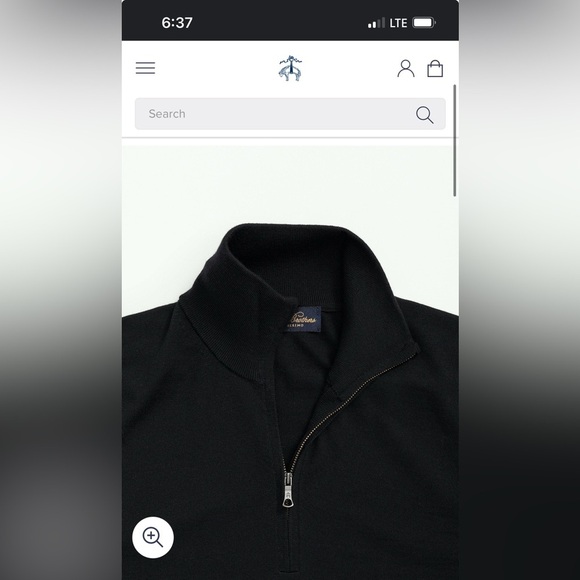 Brooks Brothers Wool Pullover Quarter Zip Vest- Navy - Picture 5 of 6